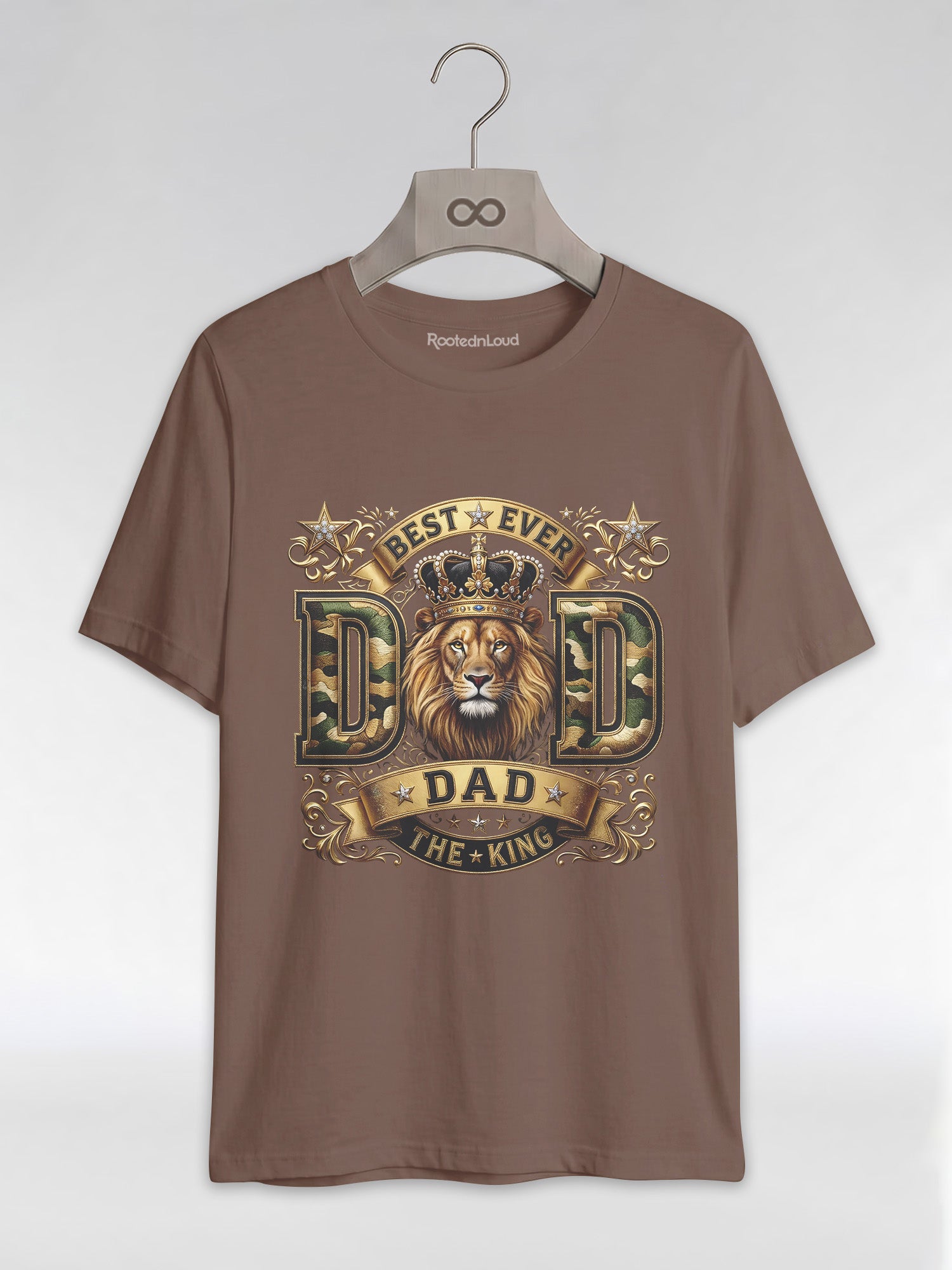 Best Ever Black Dad: Lion King Crown Graphic T-Shirt - RootednLoud