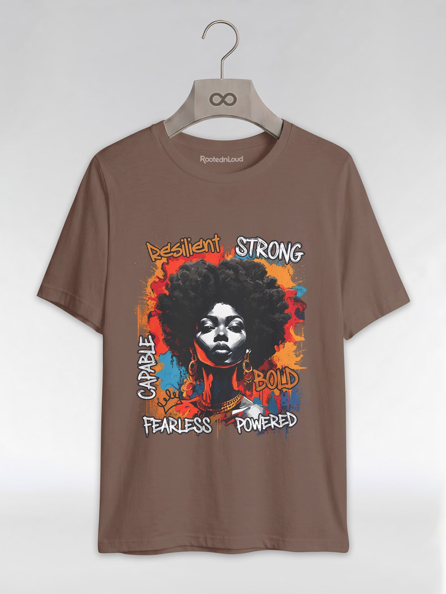 Fearless & Resilient: Urban Black Queen Graphic T-Shirt - RootednLoud