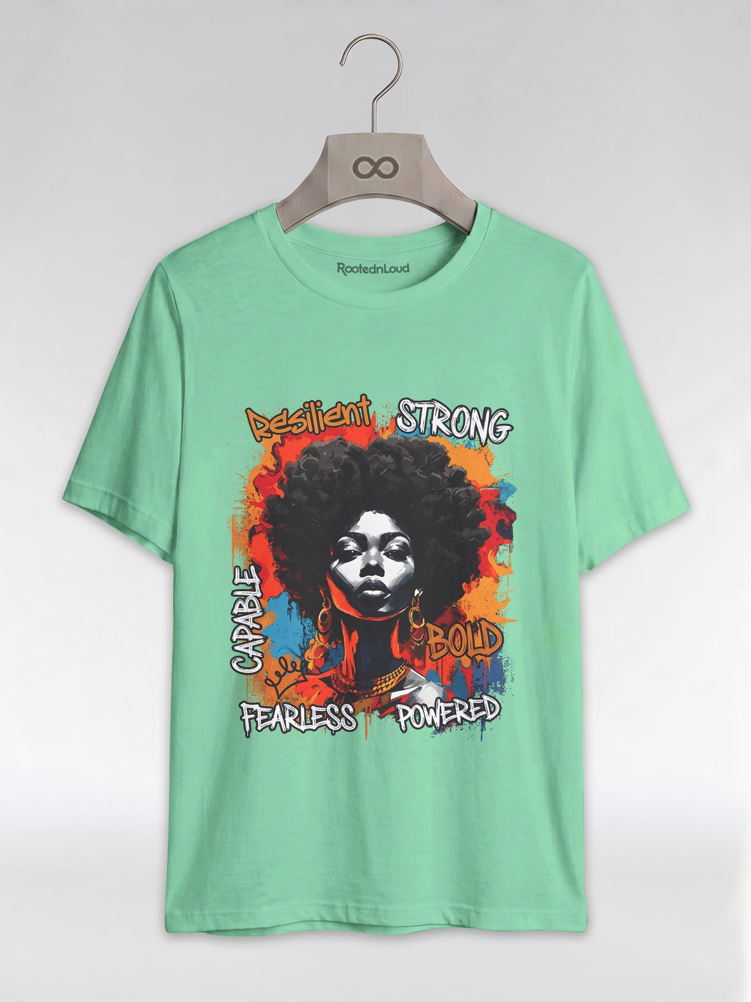 Fearless & Resilient: Urban Black Queen Graphic T-Shirt - RootednLoud
