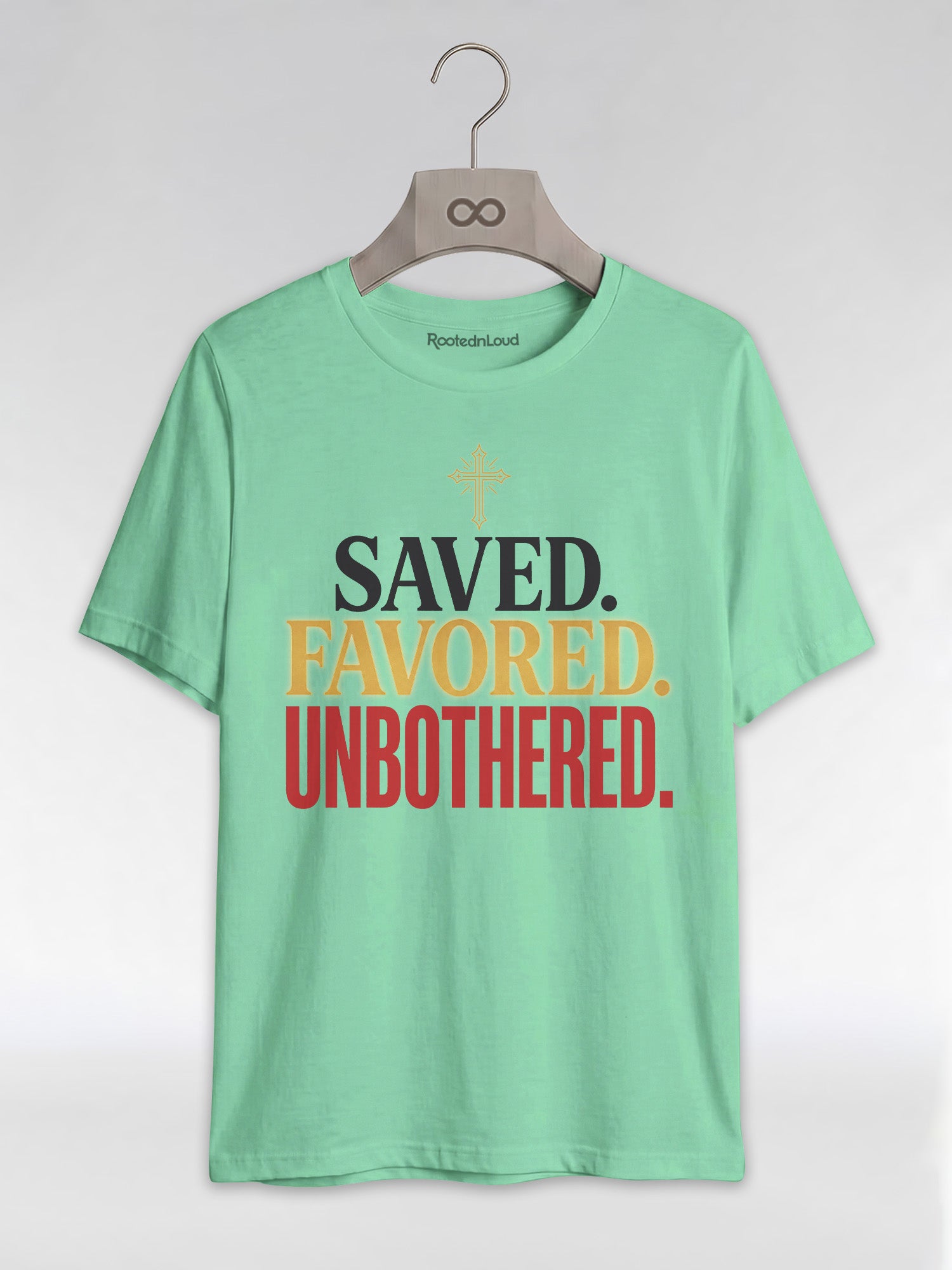 Saved Favored Unbothered T-Shirt: Christian Faith Graphic T-Shirt - RootednLoud