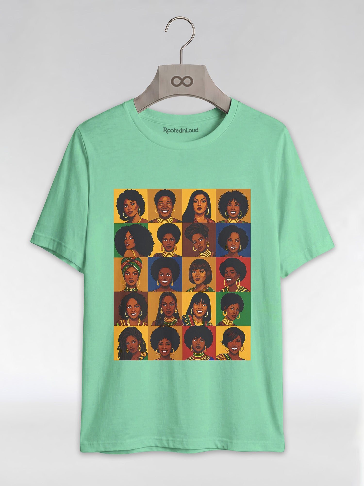 Black Queen Collage: A Tribute to Diverse Beauty Graphic T-Shirt - RootednLoud