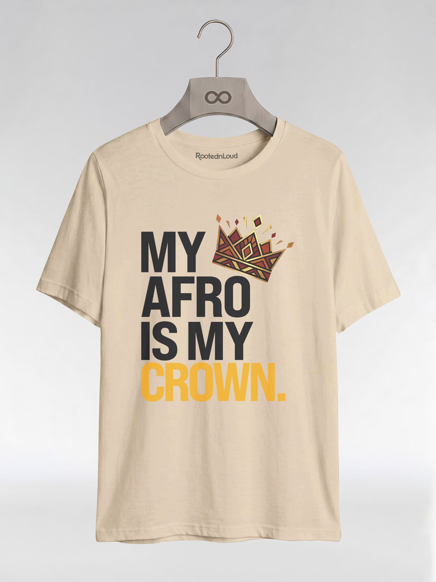 My Afro Is My Crown: Tribal Crown Black Queen Graphic T-Shirt - RootednLoud