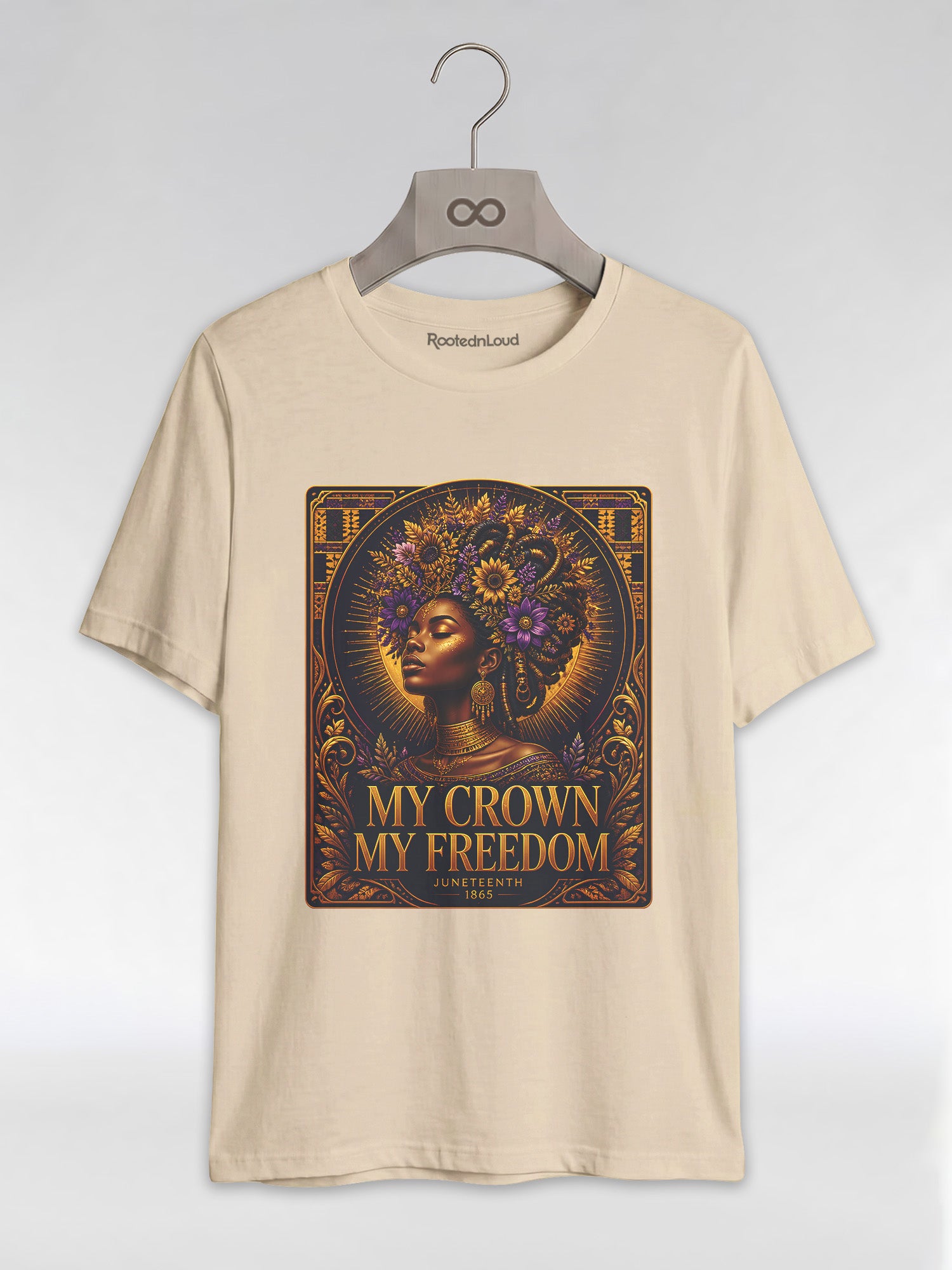 My Crown My Freedom: Juneteenth Melanin Queen Graphic T-Shirt - RootednLoud