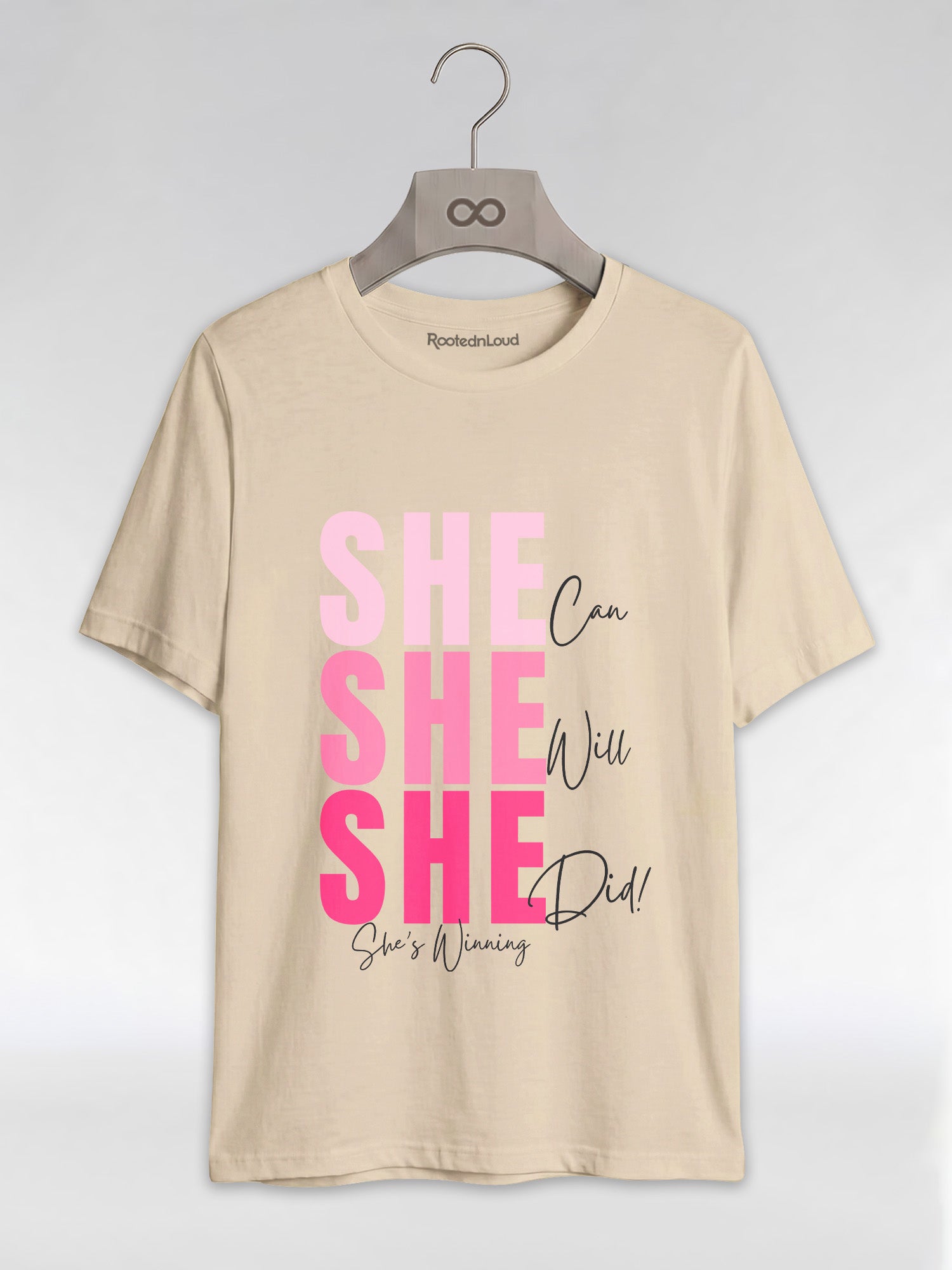She Can, She Will, She Did: Black Girl Magic Winning Graphic T-Shirt - RootednLoud