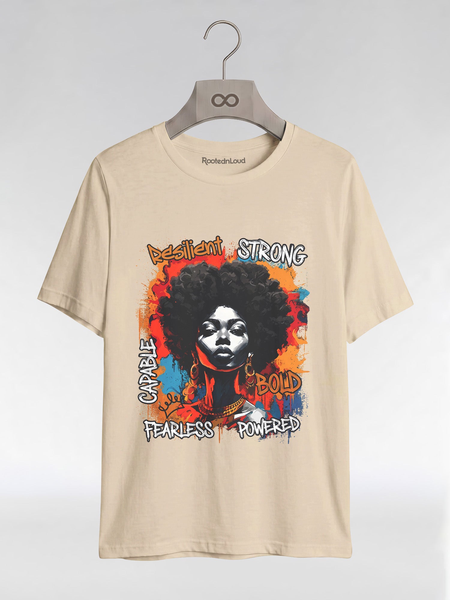 Fearless & Resilient: Urban Black Queen Graphic T-Shirt - RootednLoud