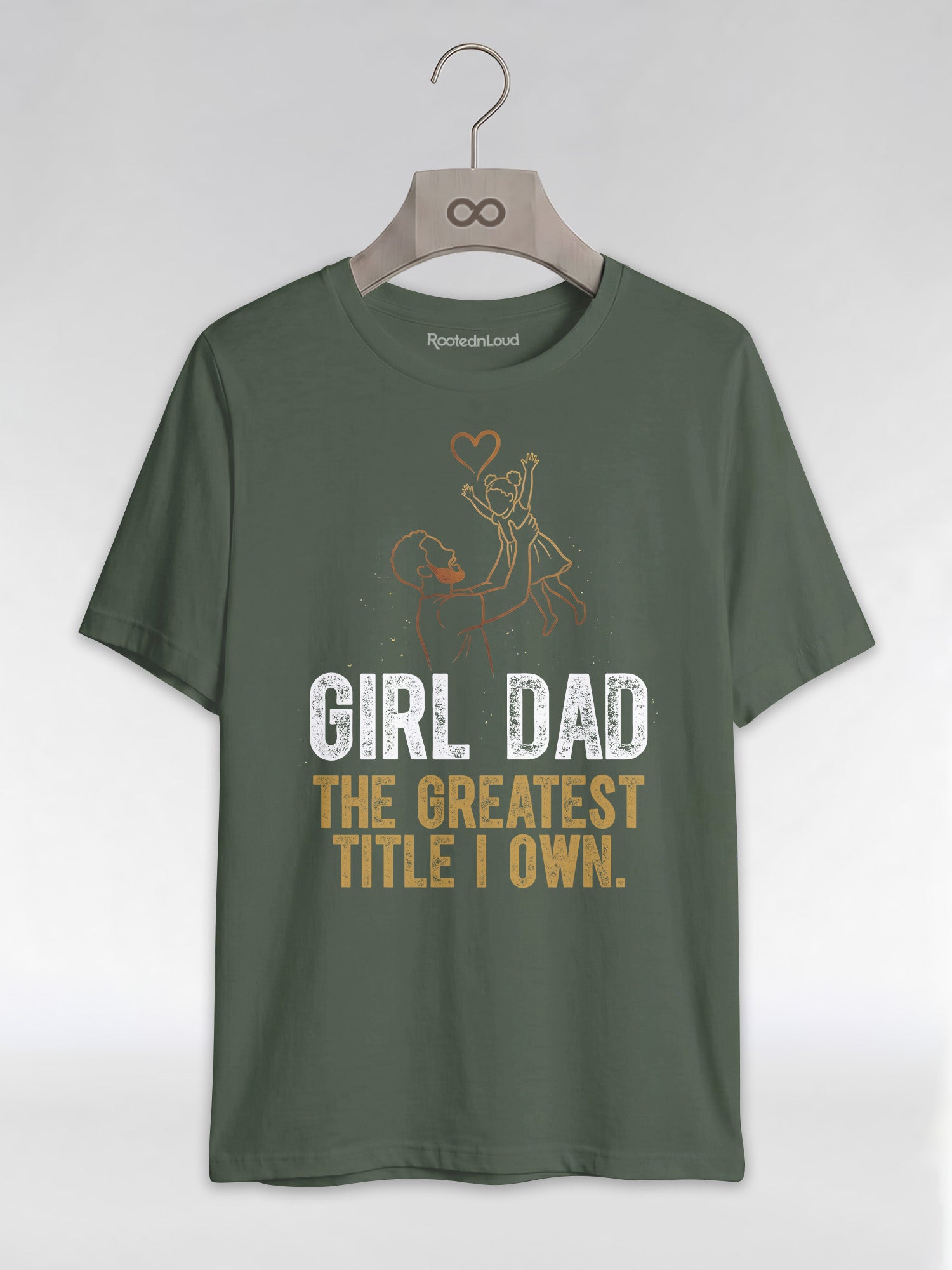 Black Dad & Daughter Bond: The Greatest Title Graphic T-Shirt - RootednLoud