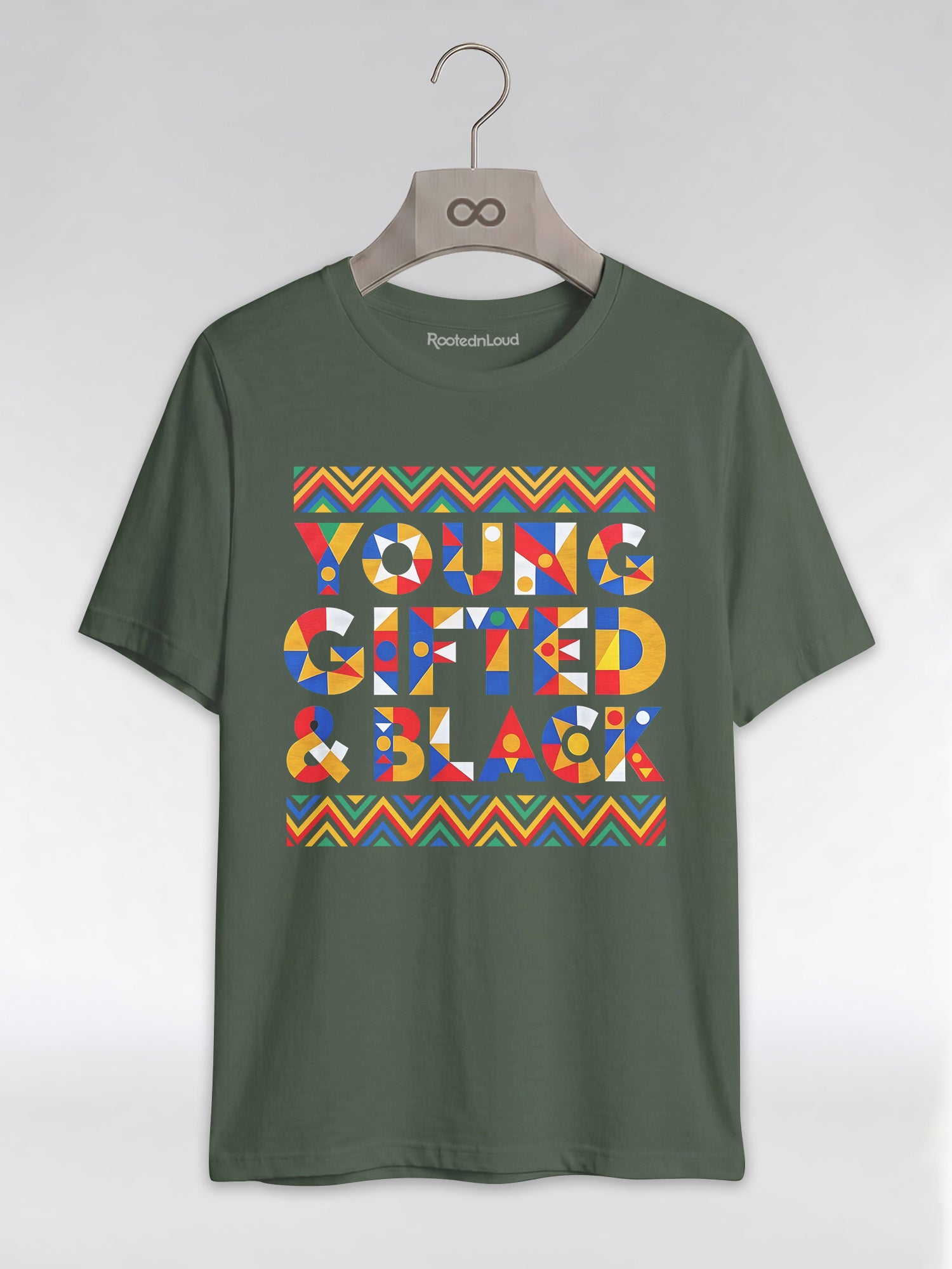 Black Excellence Apparel: Young Gifted and Black Tribal Graphic T-Shirt - RootednLoud