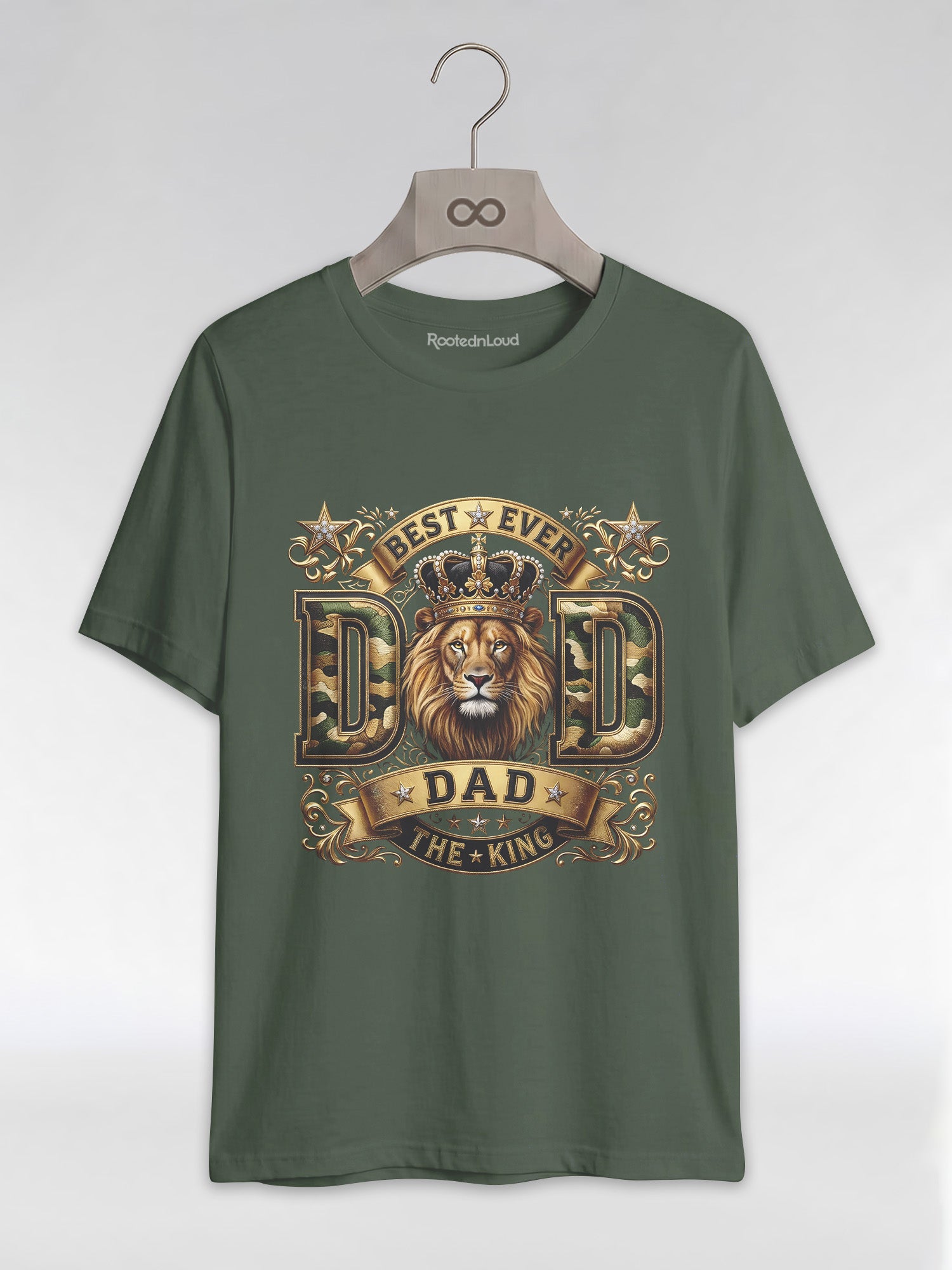 Best Ever Black Dad: Lion King Crown Graphic T-Shirt - RootednLoud