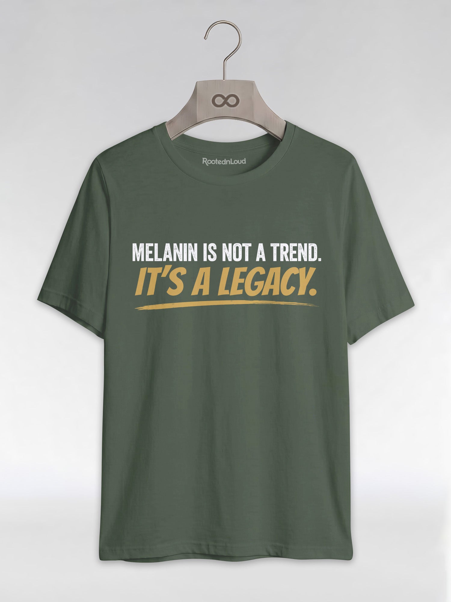 Melanin Is Not A Trend It's A Legacy: Black Pride Empowerment Graphic T-Shirt - RootednLoud