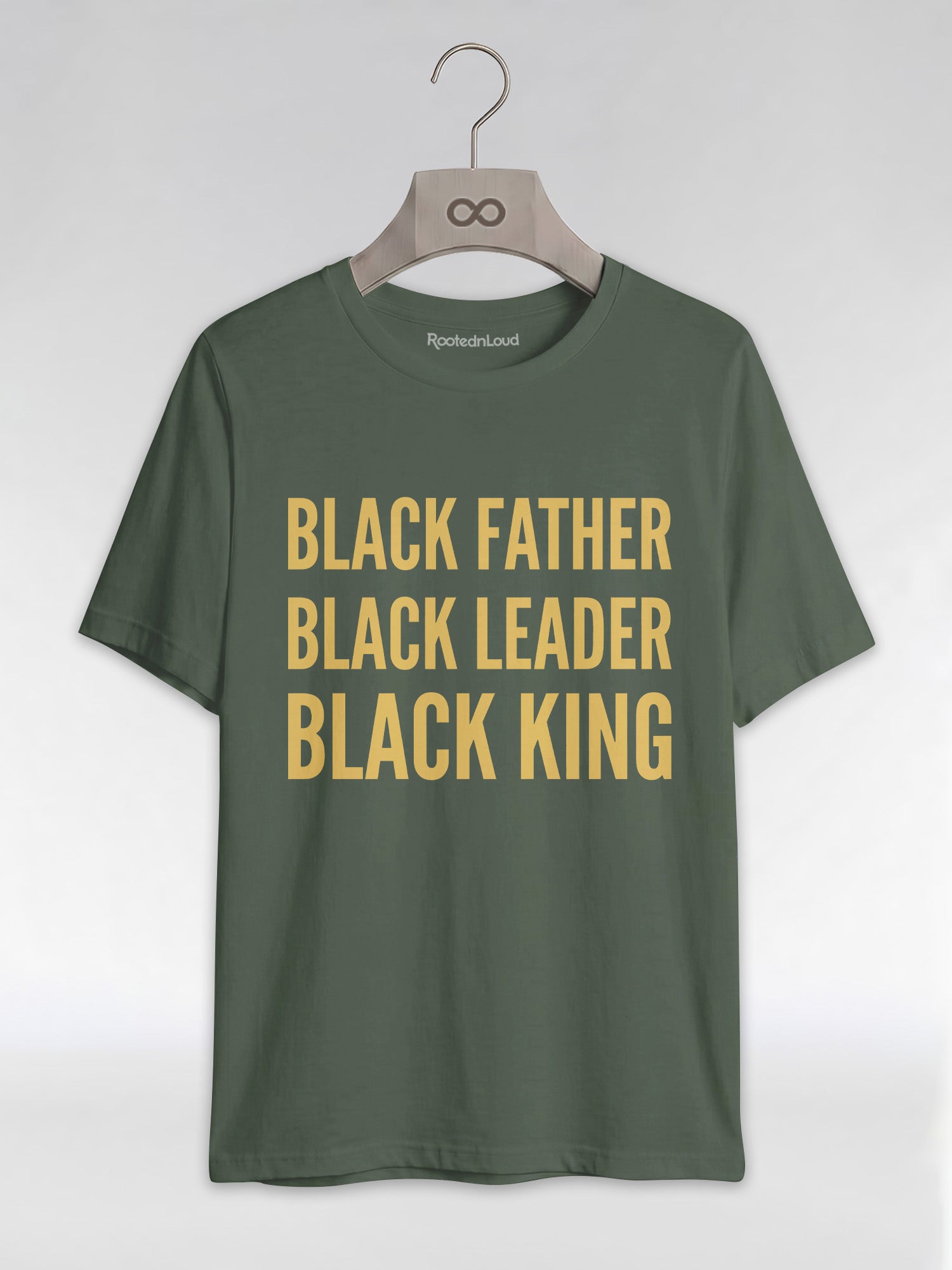 Black Father Black Leader Black King: Proud Dad Graphic T-Shirt - RootednLoud