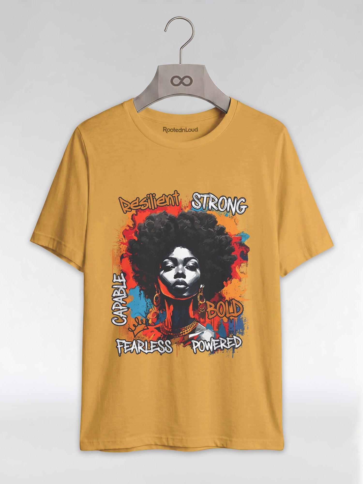 Fearless & Resilient: Urban Black Queen Graphic T-Shirt - RootednLoud