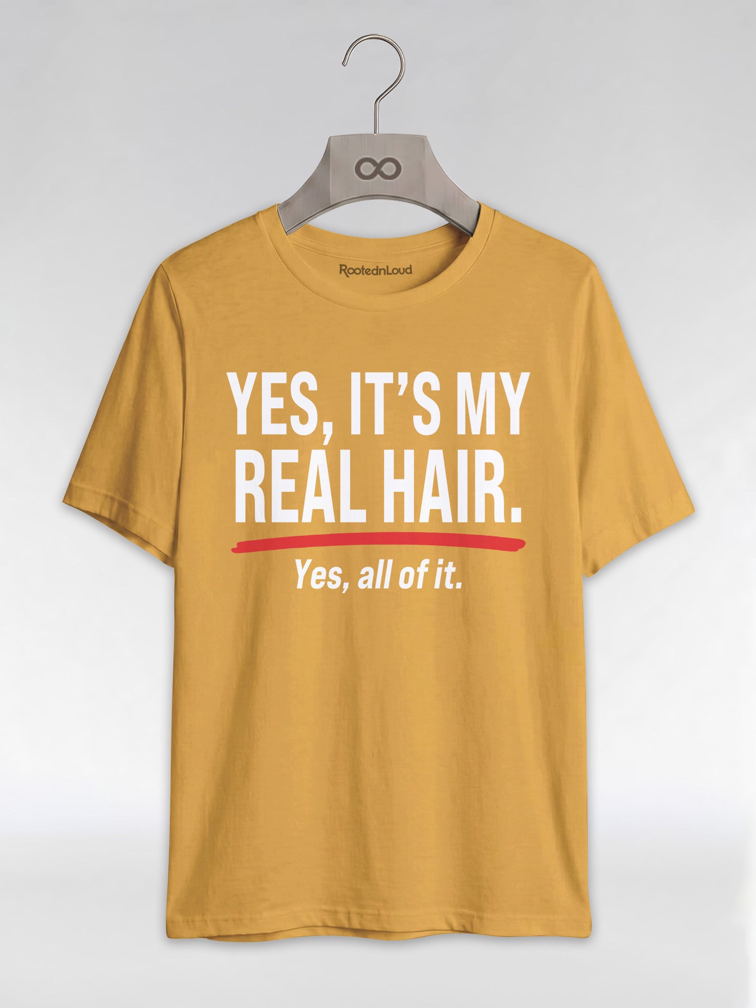 Yes It's My Real Hair: Sassy Black Queen Graphic T-Shirt - RootednLoud