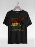 Black History: Educate Liberate Celebrate 1865 Graphic T-Shirt - RootednLoud