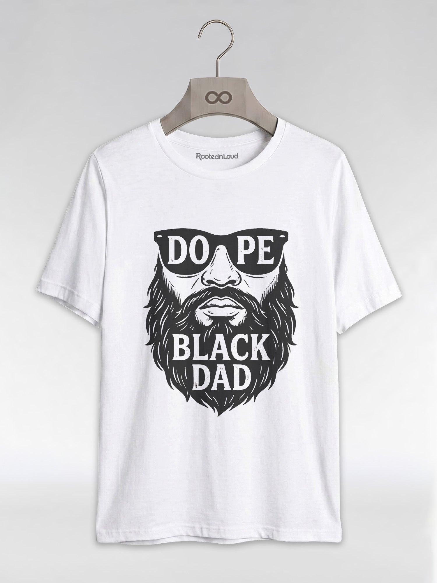 Dope Black Dad: The Bearded King Graphic T-Shirt - RootednLoud