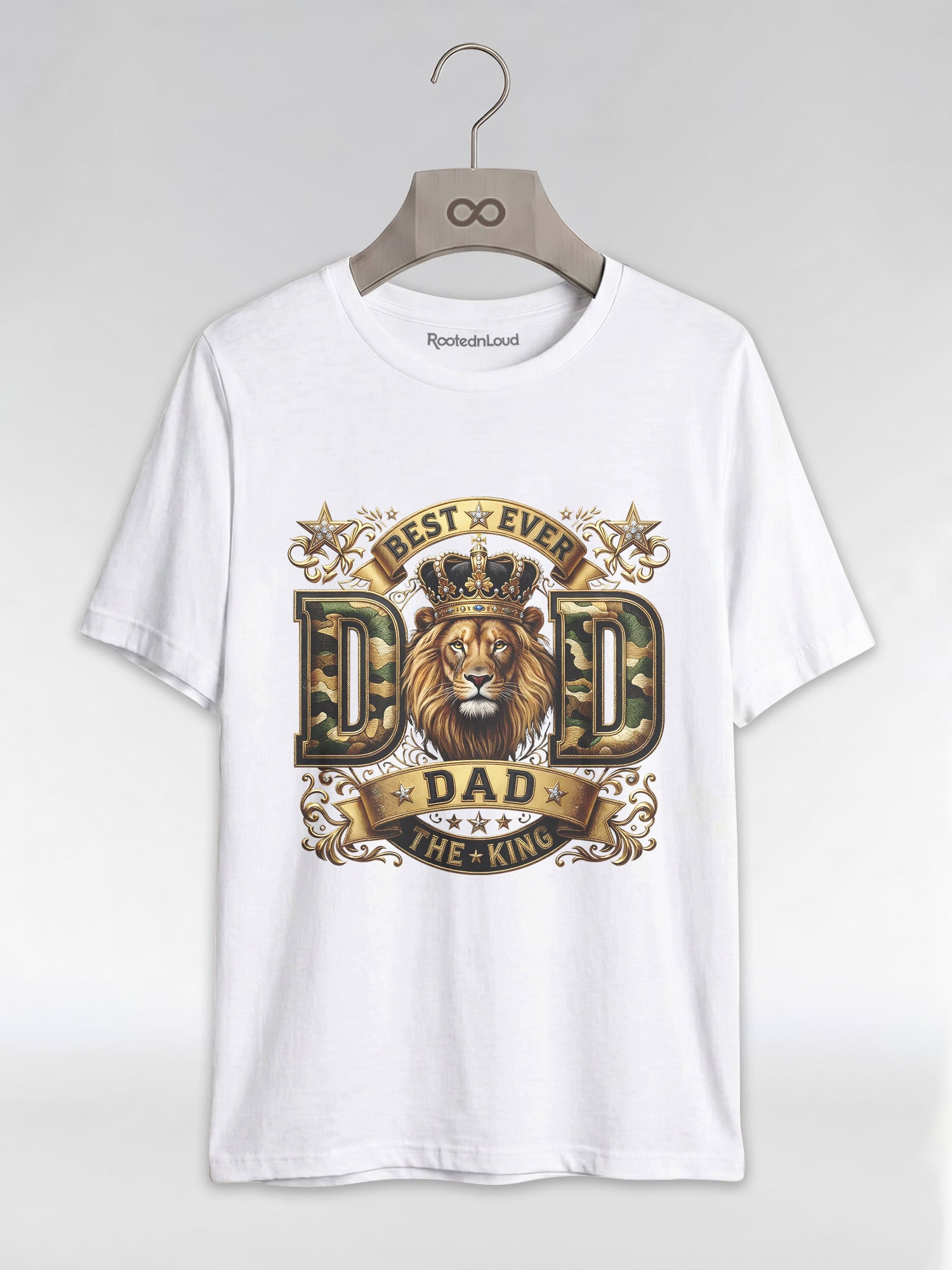 Best Ever Black Dad: Lion King Crown Graphic T-Shirt - RootednLoud