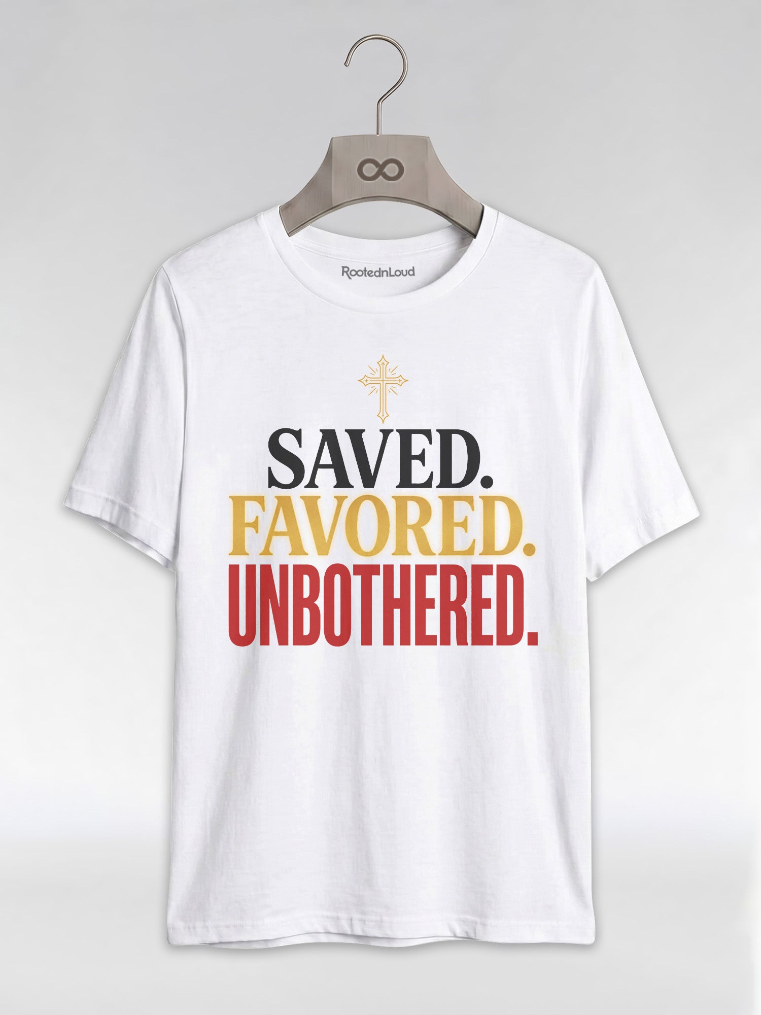 Saved Favored Unbothered T-Shirt: Christian Faith Graphic T-Shirt - RootednLoud